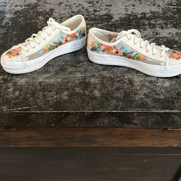 Keds x Rifle Paper Co Floral Triple Kick Sneakers Size 5 - Picture 5 of 8